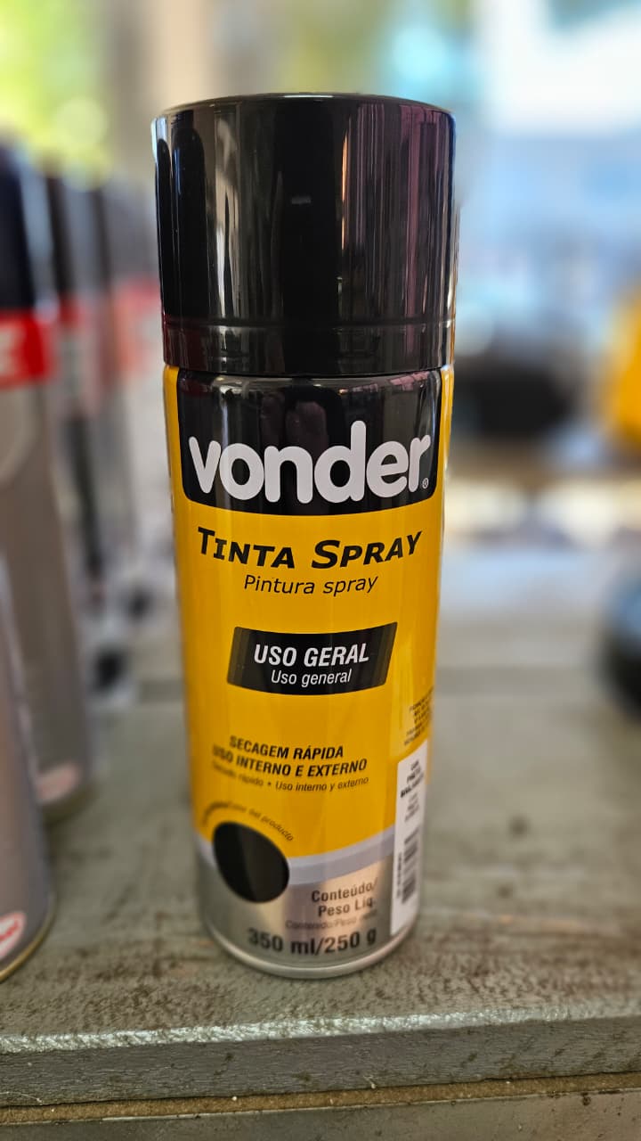 Tinta Spray preto brilho